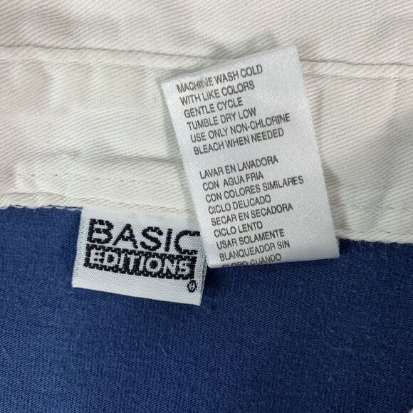 Basic Edition Boys Youth Polo Long Sleeve Shirt Size Large Striped Collared - Picture 6 of 9